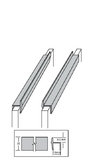 Custom Accents PVC Hanging File Rail black 2ft