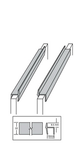 Custom Accents PVC Hanging File Rail black 2ft