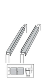 Custom Accents PVC Hanging File Rail white 2ft