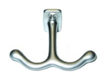 Epco CH301-ZMN-2 3-1/16" Hook Brushed Chrome