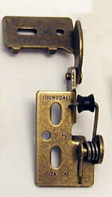Youngdale 1/4" Overlay Antique Brass Hinge