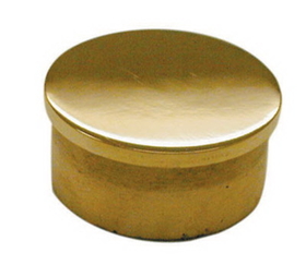 Lavi Industries 1-1/2" Polished Brass Flush End Cap