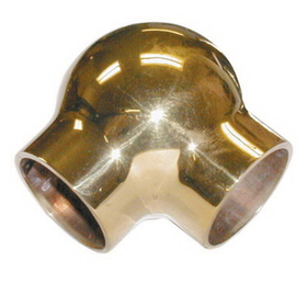 Lavi Industries 1-1/2" Polished Brass Ball Elbow 90&#176;