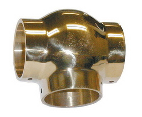 Lavi 1-1/2" Polished Brass Ball Tee