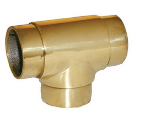 Lavi Industries 1-1/2" Polished Brass Flush Tee 90&#176;