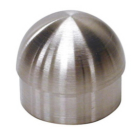 Lavi 2" Satin Solid Stainless Steel Half Ball End Cap
