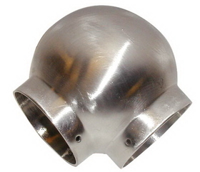 Lavi 2" Satin Solid Stainless Steel Ball Elbow 90&#176;