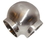 Lavi 2" Satin Solid Stainless Steel Ball Elbow 90&#176;, Price/Each