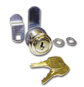 CompX National Disc Tumbler Lock Brass Key #346, Cylinder for up to 1-7/16"