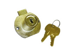 CompX National Disc Tumbler Lock Brass Key #346, Drawer lock for up to 7/8"