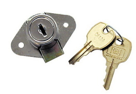 CompX National Disc Tumbler Lock Nickel Key #642, Drawer lock for up to 7/8"