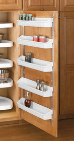 Rev-A-Shelf 6235-14-11-52 Door Storage Trays 5 tray set 13-3/4" W white polymer