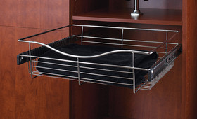 Rev-A-Shelf CB-241607SN-5 Wire Pullout Baskets Satin Nickel 24"Wx16"Dx7"H