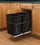 Rev-A-Shelf RV-15KD-18C-S RV Series Pull Out Waste Bins double bin 27qt full extension black, Price/Each