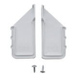 Rev-A-Shelf ST-97-11-4-SS Slim Cut to Size Tip Out Tray end caps white