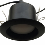 Specialty Lighting 8w LED Canister Light Flange & Clip Roll Switch Black
