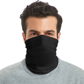 GOGO Black Bandana Balaclava Seamless Face Scarf Protection for Dust Outdoors