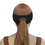 GOGO 2 Pieces Double Layer Fleece Ponytail Headbands, Black Ear Warmer