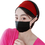 GOGO Elastic Headband with Button, Mask Holder for Nurse Women, Hair Band Turban Headwrap - Black