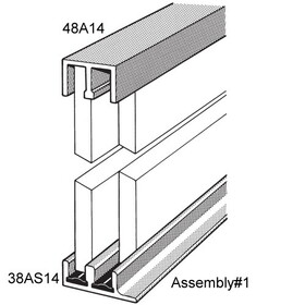 Epco 1/4" Aluminum Track Assembly for 1/4" thick wood or glass doors