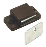 Epco Magnetic Catch - 1014-Br-P, Brown, Polybagged with strikes and screws
