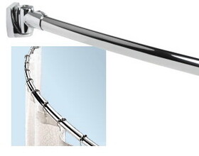 Epco Bright Stainless Steel Curved Shower Rod Kit