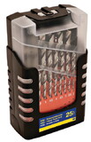 Hafele 001.04.181 Brad Point Bit Set, 25 pcs.,Ø 1-13 mm