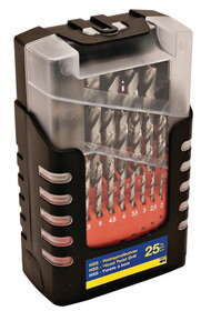 Hafele 001.04.181 Brad Point Bit Set, 25 pcs.,&#216; 1-13 mm
