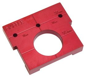 Hafele 001.25.631 Red Jig, Drill Guide for Rafix with 5mm System Hole Spacing