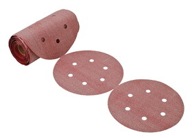 Hafele Abrasive Disc 6" Aluminum Oxide Hook-N-Loop 6 Holes