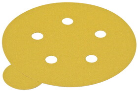 Hafele 005.33.174 Abrasive Paper Disc, 5" Aluminum Oxide, PSA, 5 Holes,P180
