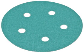 Hafele 005.33.217 Abrasive Filmbac Disc, 5" Premium, Aluminum Oxide, Hook-N-Loop, 5 Holes,320 grit