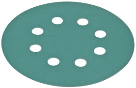 Hafele 005.33.290 Abrasive Filmbac Disc,5" Premium,Aluminum Oxide,Hook-N-Loop,8 Holes 80 Grit