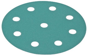 Hafele 005.33.330 Abrasive Filmbac Disc,5" Premium,Aluminum Oxide,Hook-N-Loop,9 Holes 80 Grit