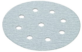 Hafele Hook & Loop Abrasive Disc, 6", 9 Holes, Silicon Carbide