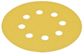 Hafele Abrasive Paper Disc 5" Aluminum Oxide Hook-N-Loop with 8 Holes