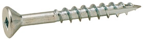 Hafele 010.23.124 Zip-R Screw, Flat Countersunk Head, #2 Square Drive, with Nibs,#8 x 2 1/4", Partial, Zinc; alternative for 010.22.973