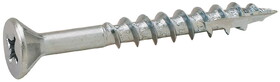 Hafele 010.23.979 Zip-R Screw, Flat Countersunk Head, #2 Phillips, with Nibs,Steel, #8 x 1 3/8", Partial Thread, Zinc