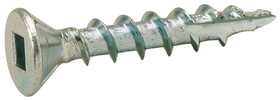 Hafele 010.70.966 Zip-R Screw, Flat Countersunk Head, #2 Square Drive,#8 x 1", full thread, zinc
