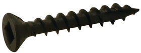Hafele 010.22.095 Zip-R Screw, Flat Countersunk Head, #2 Square Drive, with Nibs,#8 x 1 5/8", Partial Thread, Black Oxide