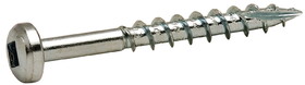 Hafele 010.82.976 Zip-R Screw, Pan Head, #2 Square Drive,#8 x 3", Partial Thread, Zinc
