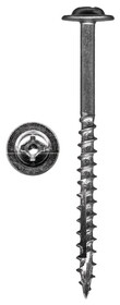 Hafele 010.89.904 Cabinet Installation Screw, Round Washer Head,#2 Square Drive; Length #10 x 4"