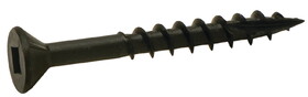 Hafele 010.22.986 Zip-R Screw, Flat Countersunk Head, #2 Square Drive, with Nibs,#8 x 3", Partial, Black Oxide; alternative for 010.22.076