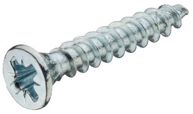 Hafele 015.31.521 Chipboard Screw, Hospa, countersunk head, PZ, fully threaded, steel, zinc plated