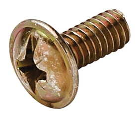 Hafele 022.24.229 Decorative Hardware Screw, 8-32, Modified Truss Head with Combi Cross/Slot Drive, Yellow Chromate,Length 8-32 x 22 (7/8")