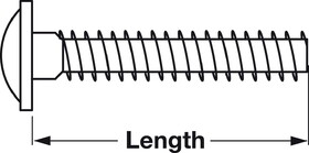 Hafele 022.45.234 Modified Truss Head Screw, M4, Combination Cross/Slot Drive,Steel, Length: 23 mm, (15/16")