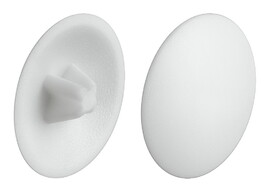 Hafele 045.03.726 Cover Cap, Plastic, for countersunk head with PZ 2 cross slot drive,Plastic, PZ2 Cross Slot, White RAL 9010, &#216; 12 mm
