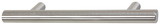 Hafele 100.45.120 T-Bar Handle, Hollow, Matt Stainless Steel