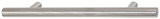 Hafele 100.45.121 T-Bar Handle, Hollow, Matt Stainless Steel