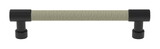 Hafele 111.95.401 Handle, Zinc, Faux Leather-TAG Traditional, Black/oyster, 128 mm CTC Price/Piece